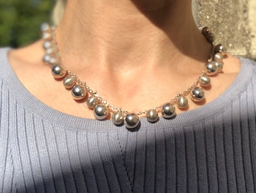 Collier drapé argent 925 - argent,