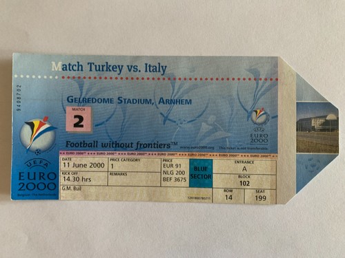 Ticket match euro 2000 11 - match,