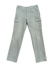 Helmut Lang Vintage 1990s Kaki Cotton Cargo Pants Size 48 / US 32