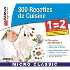 Logiciel PC 300 Recettes de cuisine Apprendre CD NEUF 