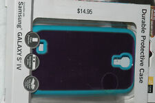 CASE LOGIC DURABLE PROTECTIVE CASE FOR SAMSUNG GALAXY S4 PURPLE AND BLUE COLOR