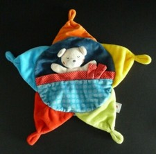 *. DOUDOU PLAT SIMBA NICOTOY OURS BEIGE BLEU VERT ORANGE JAUNE ROUGE NEUF*
