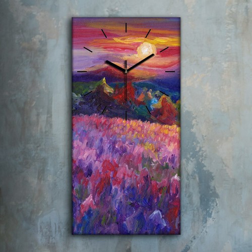 Horloge décorative sur toile