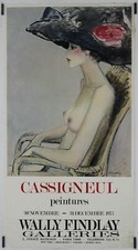 Cassigneul Wally Findlay Galleries 1977 Affiche Originale Exposition Nue