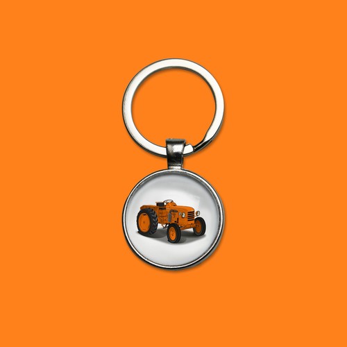 Porte clefs tracteur d22 - porte-clefs,