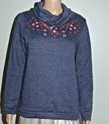 Pull bleu marine chiné - , marque