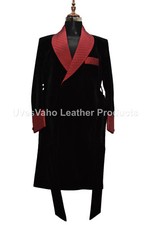 Noir Hommes Fumer Long Robes