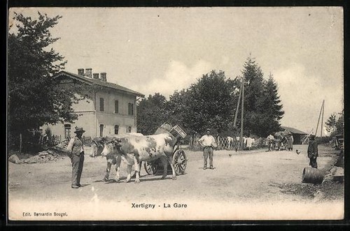Cpa xertigny gare la - la,