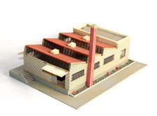 JOUEF HO 1014 MAQUETTE USINE 1950-60 FABRIQUE ENTREPRISE HANGAR ATELIER ENTREPOT