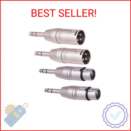 Xlr adapter 4 pack - 1/4, to