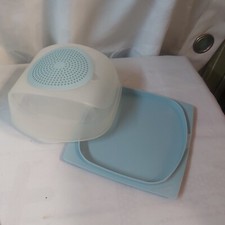  TUPPERWARE petite cave à fromages fromagère bleu peu utilisé 