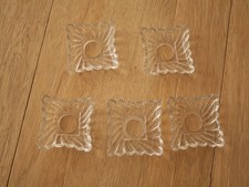 1 Bobèche bougeoir chandelier lustre applique cristal Baccarat Bambou carré