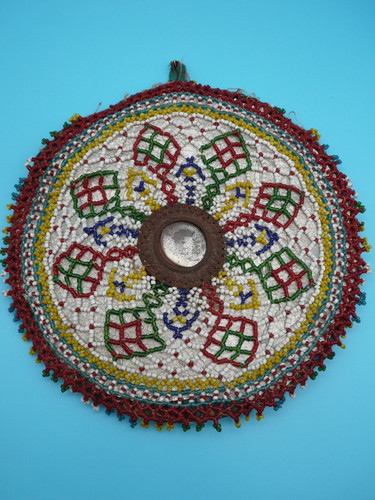Ancien tissu brodé perles - ancien,