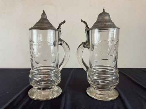 Pair 19th century - century, engraved