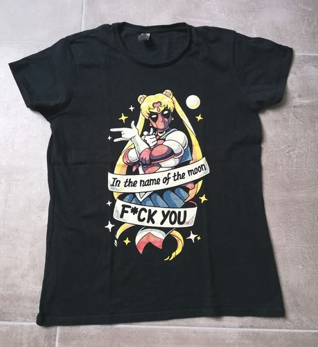 Tee shirt noir taille avec - tee, l