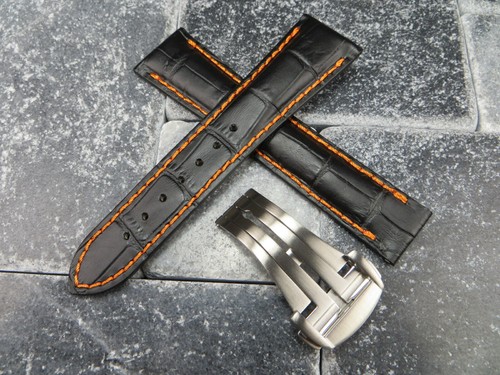 20mm bracelet cuir noir montre - 20mm,