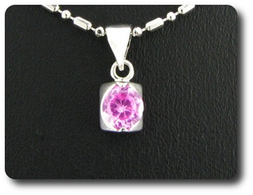 Pendentif saphir rose - pendentif, 6