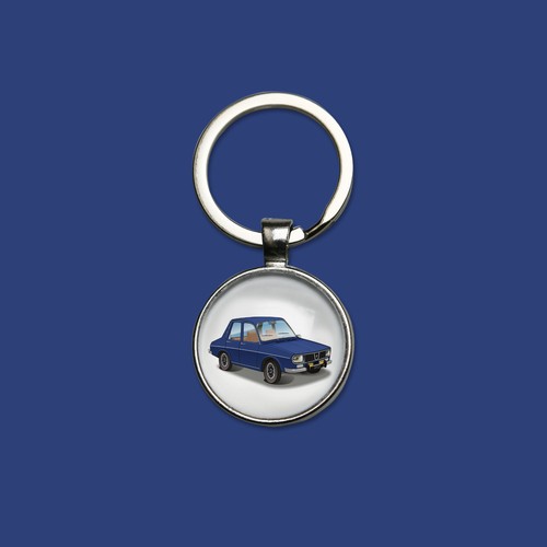 Porte clés r12 bleue - ts,