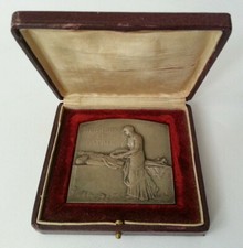 RARE MEDAILLE PLAQUE en BRONZE