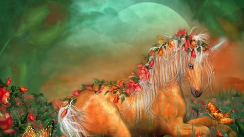 Toile tableaux licorne - tableaux,