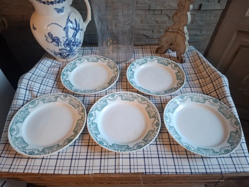 Anciennes assiettes plates - 5,
