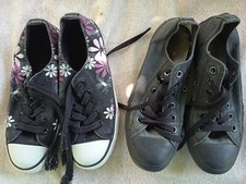 2 paires baskets 37 gémo neuve don converse