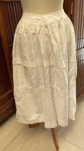 Ancien jupon coton blanc - coton,