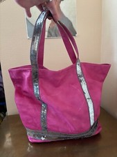 Cabas en cuir rose VANESSA