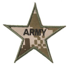 Patch écusson patche étoile airsoft militaire kamo pixel brodé thermocollant 