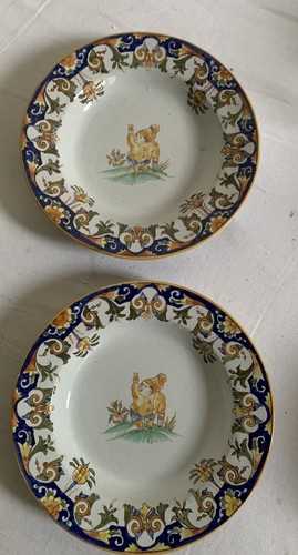 Assiettes creuses anciennes - assiettes,