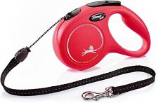 Laisse enrouleur FLEXI New CLASSIC - Taille S - 5m - ROUGE chien jusqu'à 12 KG
