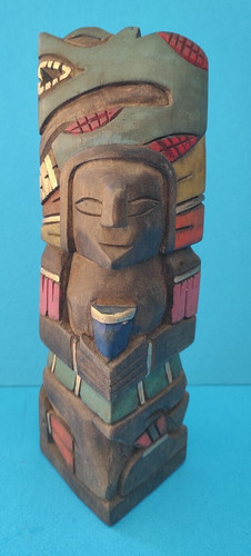 Statue bois sculptée - en,