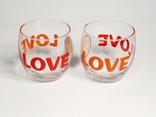 Ancien Lot 2 Verres Smiley World Jaune Bleu Happy Cool publicitaire Quick 