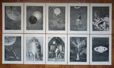 10 ILLUSTRATIONS/DESSINS - AUTOUR DE LA LUNE Jules VERNE/Henri de MONTAUT 1865