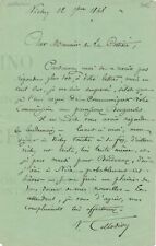 Victor COLLODION lettre autographe signée" "Vichy est triste, très triste même"
