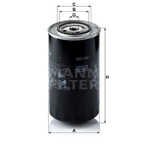 Fuel filter mann wk1168 - fuel, mann-filter