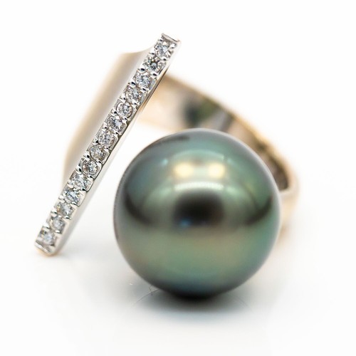 Bague 750 18k blanc - or,