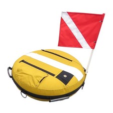 Bouée drapeau de plongée gonflable jaune vif pour entraînement plongée sous-