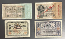 ALLEMAGNE. Beau lot de 4 billets début du XXe siècle à découvrir