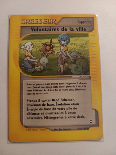 Carte pokémon volontaire - carte,
