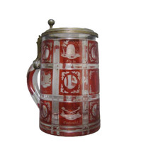 Chope à Bière En Cristal Taillé fin XIXe.