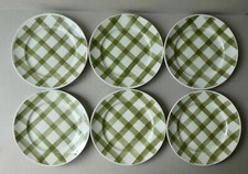 6 assiettes plates, décor