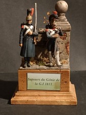 Scénette 1er Empire Figurines Métal Modèles Sapeurs Génie de la Garde Impériale