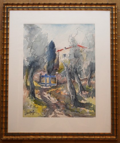 Tableau aquarelle signée - tableau,