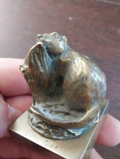 BRONZE ANIMALIER ANCIEN CASTOR PRESSE PAPIER PAPERWEIGHT BRONZE DE VIENNE XIXeS 