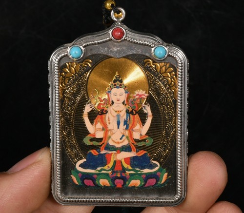 Tibet silver turquoise - 3''tibet,