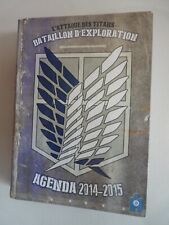 AGENDA MANGA  Franco Japonais 2014 2015. Couverture L'ATTAQUE DES TITANS