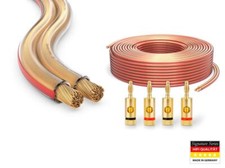 10m Câble 2x2, 5mm ² Ofc Cuivre Plein Enceintes Hifi Boxe Câble Lot