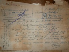 ancienne facture le mans l beau almimentation mancelle 1927