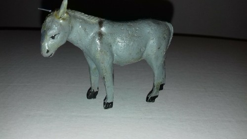 Ane creche plâtre - -,